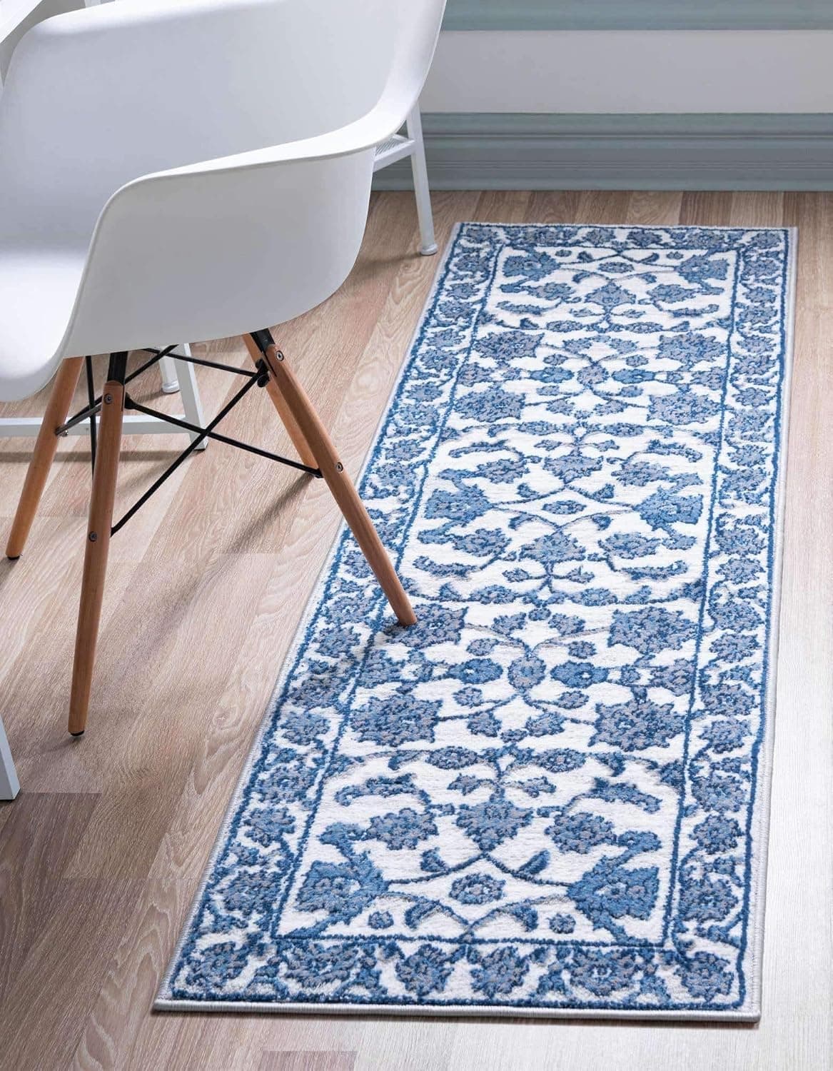 Save 39% on Unique Loom Boston Collection Area Rug - White Blue/Gray