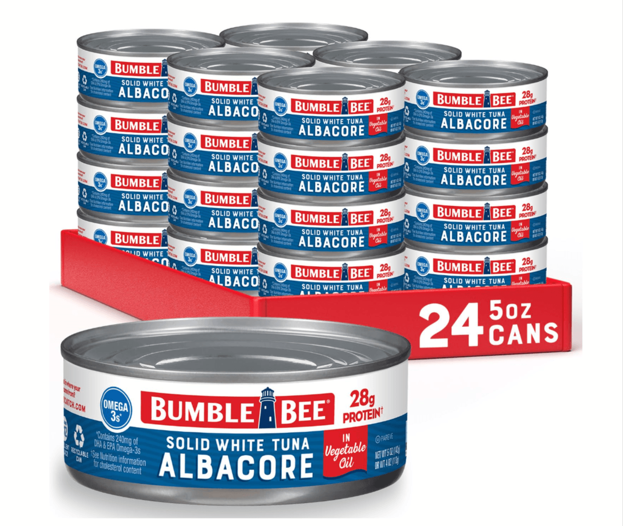 Save 57% on 24-Pack Bumble Bee Solid White Albacore Tuna