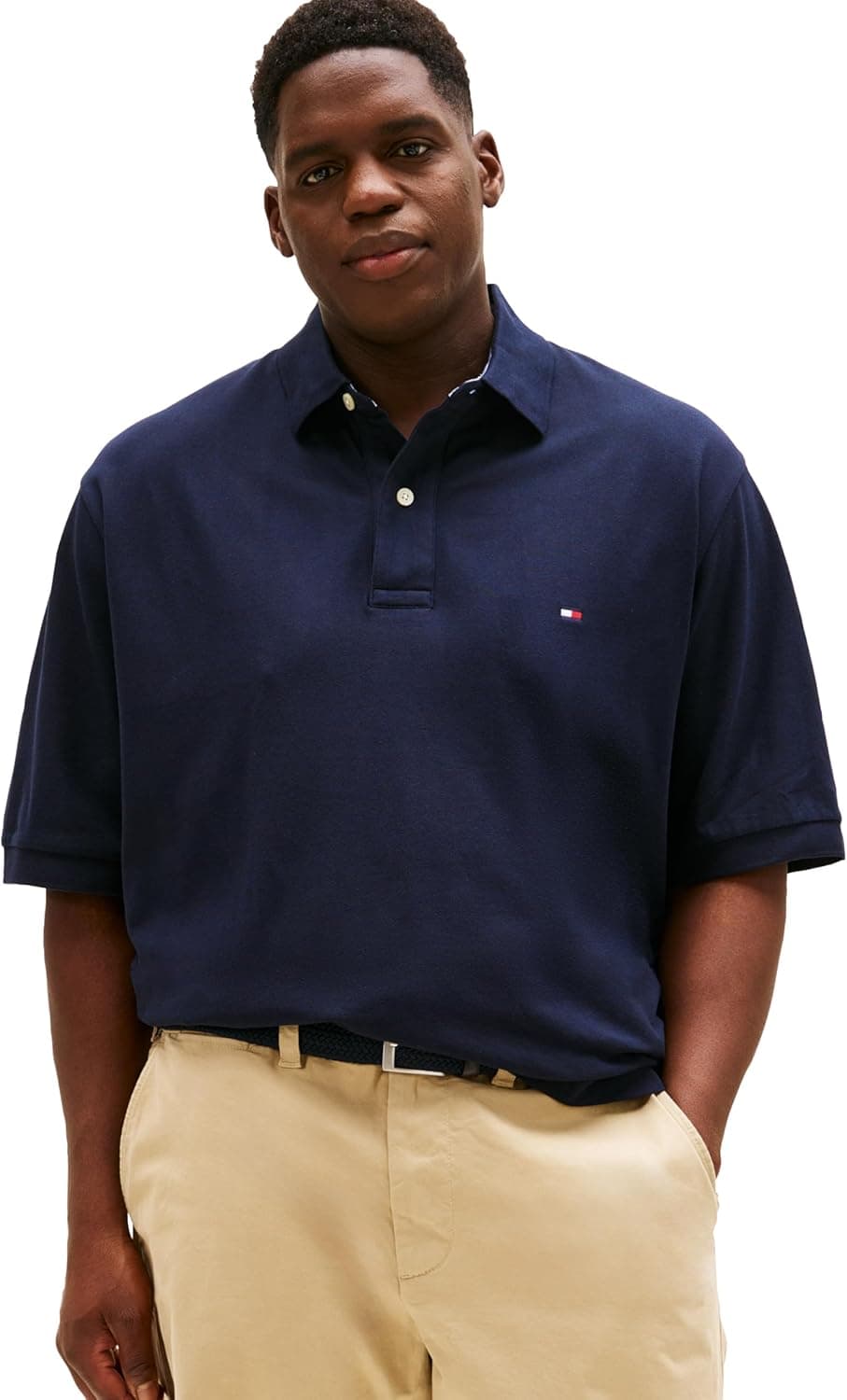 Tommy Hilfiger Men's Big-Tall Big and Tall Polo Shirt Ivy Shirt, -classic navy, BG- 2XL