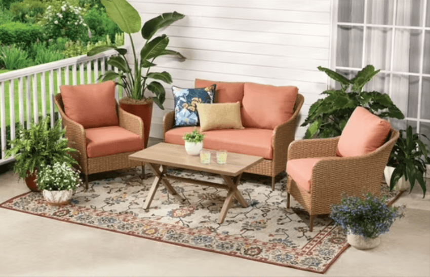 4-Piece Mainstays Chelsea Outdoor Patio Seating Set - 34% Off