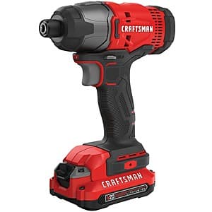 Select Stores: Craftsman 20V MAX 1/4" Impact Driver w/ 1.3Ah Battery & Charger $39 + Free Pickup