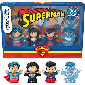 4-Piece Little People Superman Through the Ages Mini Figures