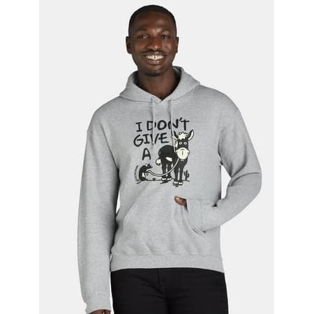 Men's and Big Men's I Don't Give a Rat Graphic Print Hoodie, S-3XL
