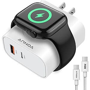 VONUV 3-in-1 20W Charger w/ USB-C / USB-A Port & Wireless Adapter for Apple Watch $8.80