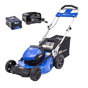 Power Through Yard Work: Kobalt 80V Brushless Lawn Mower with 5Ah Battery and Charger for $309