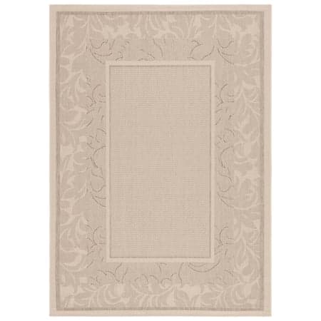SAFAVIEH Courtyard Elija Traditional Indoor/Outdoor Area Rug, 5'3" x 7'7", Natural/Brown