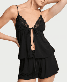 57% Off Victoria's Secret SoSoft Modal Lace-Trim Cami Set