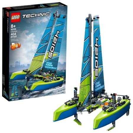 LEGO Technic Catamaran 42105 Model Sailboat Building Kit (404 pieces)