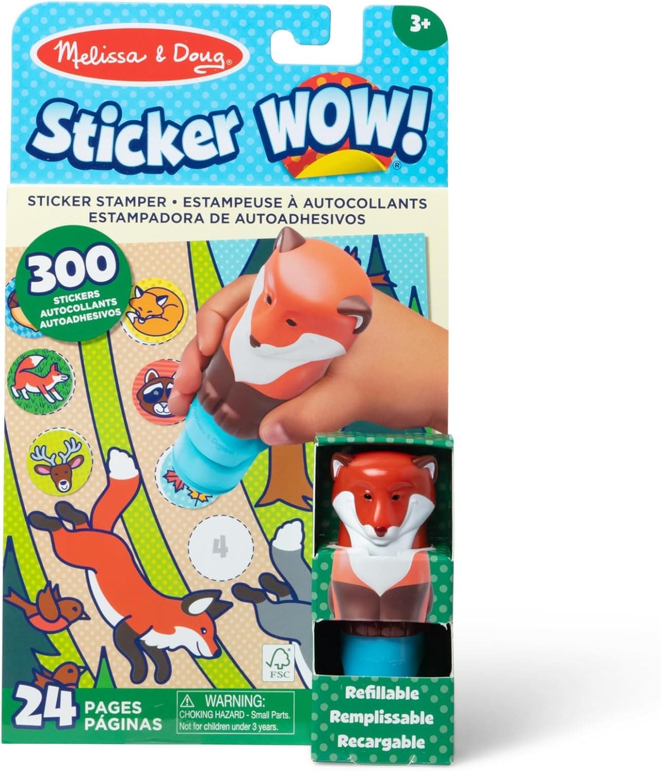 Melissa & Doug Sticker Pad and Stamper - 300 Stickers, Arts & Crafts
