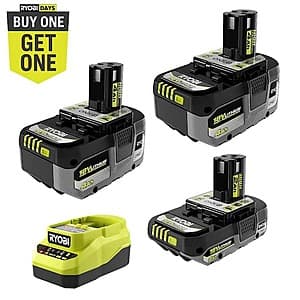 RYOBI 18V Li-Ion Battery & Charger Kit with Tool - $179 + Free Shipping