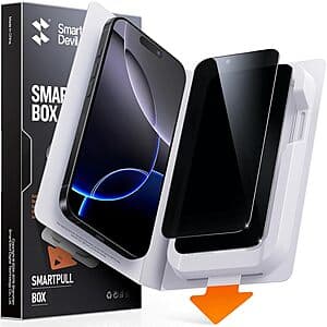 Privacy Tempered Glass Screen Protectors for iPhone (2-Pack)