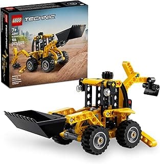 LEGO Technic Backhoe Loader Construction Toy - Building Toy Set for Boys and Girls, Ages 7+ - Educational Gift Idea for Kids Birthday with Usable Back Digger, Scoop, & Outriggers - 42197
