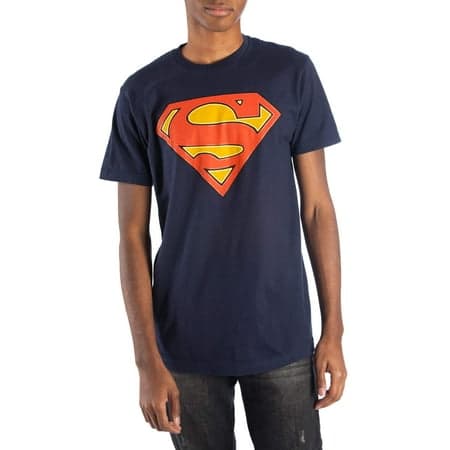 Superman Men's & Big Men's Logo Graphic Tee Shirt, Sizes S-3XL, Superman Mens Tee Shirts
