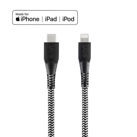 onn 6ft Lightning to USB-C Braided Charging Cable, Fast Charging, MFI Certified, Black - Compatible with iPhone 14/13/12/11/X/XR/XS/8/7/6/5, iPad, Airpods and more
