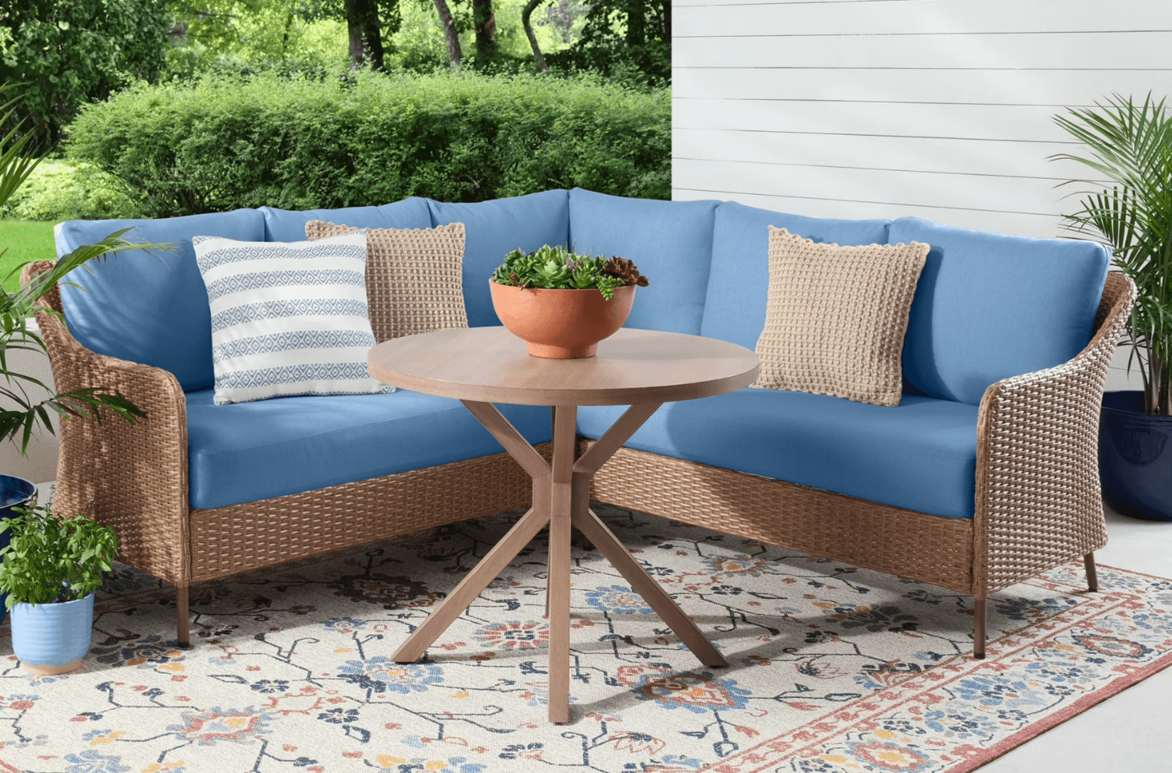 Enjoy Outdoor Living with Mainstays Chelsea Patio Sectional Set