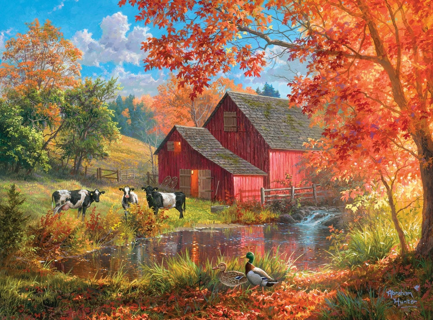 Immerse Yourself in Farm Life with the Buffalo Games Abraham Hunter Puzzle