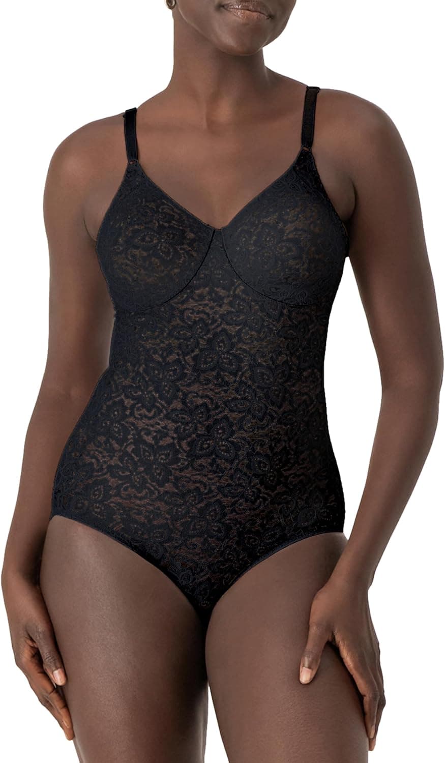 Bali Women’s Shapewear Firm Control Lace ‘N Smooth Built-in Bra Body Shaper Fajas DF8L10