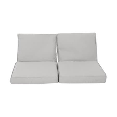 Terry Outdoor Loveseat Cushions, Silver