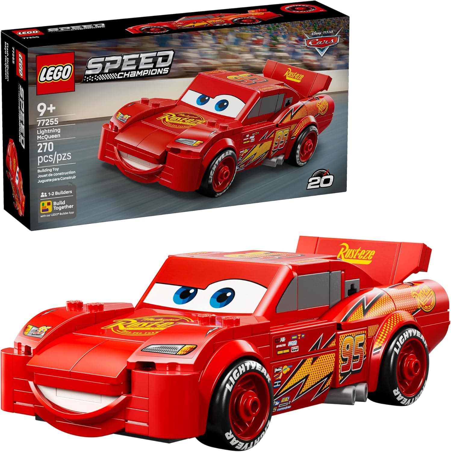 LEGO Speed Champions Lightning McQueen Toy - Disney Pixar Cars