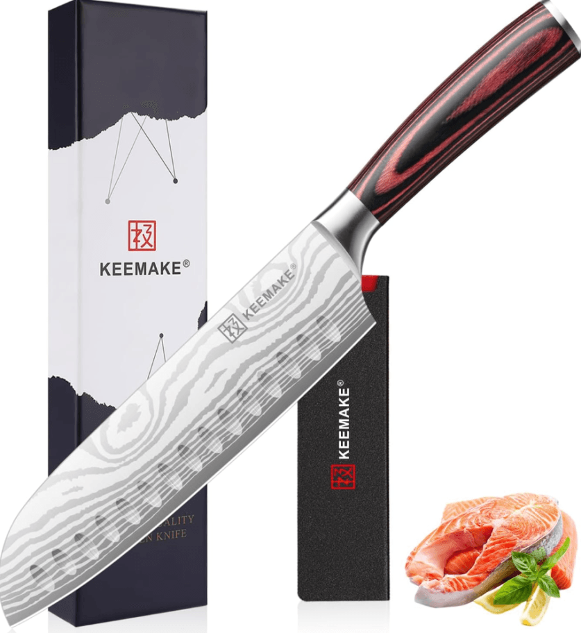 Razor-Sharp 7" Santoku Knife: High-Carbon Japanese Steel (57% Off)