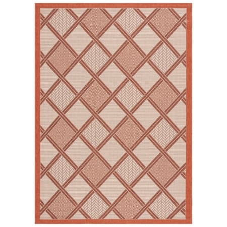 Safavieh Courtyard Shawn Geometric Indoor/Outdoor Area Rug, Cream/Terracotta, 5'3" x 7'7"