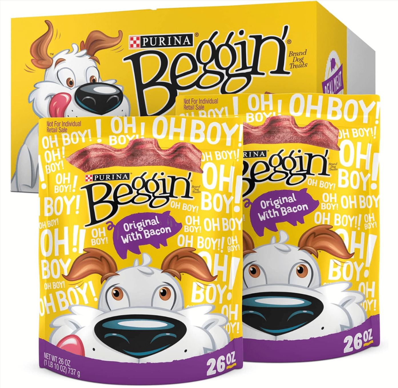Save 52% on Purina Beggin' Strips Dog Treats (26oz Bags)