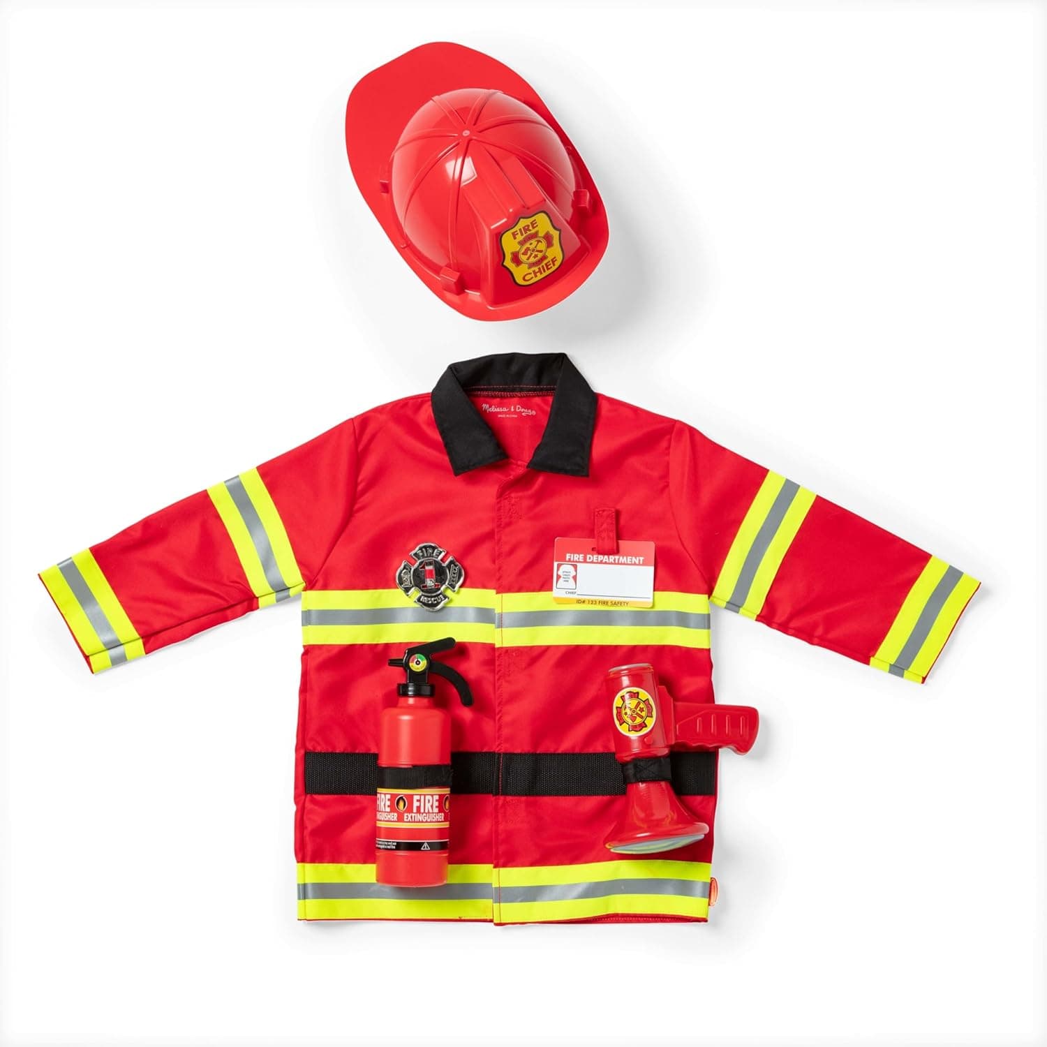 Melissa & Doug Firefighter Role-Play Costume - Realistic Accessories