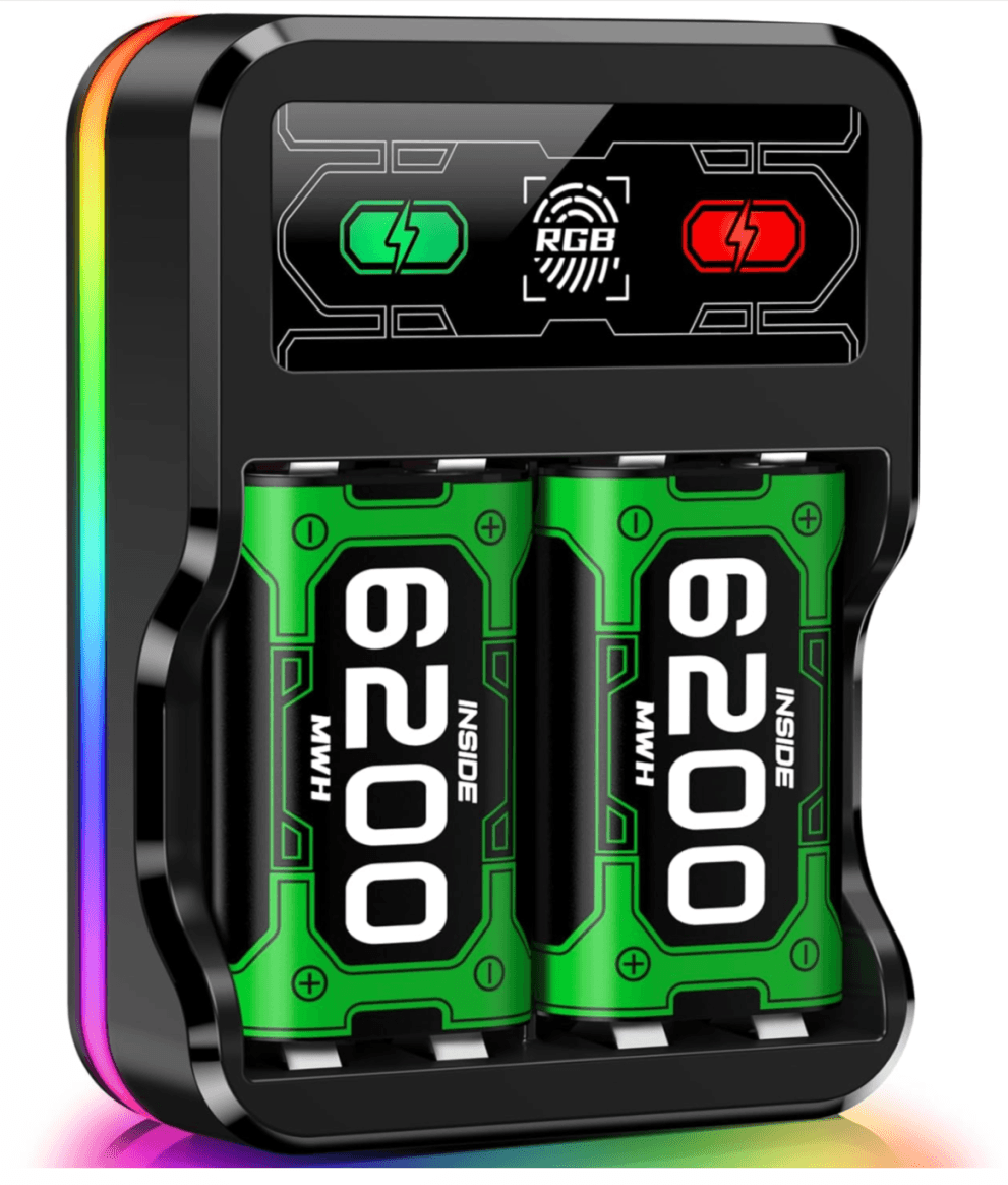 Recharge Your Xbox Controllers with Mocagen 2-Pack 6200mWh Rechargeable Batteries