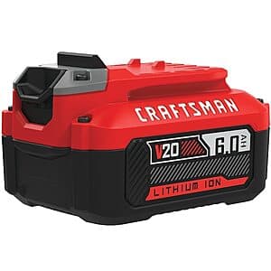 Powerful Craftsman 20V Li-Ion 6Ah Battery for $59 with Free Shipping