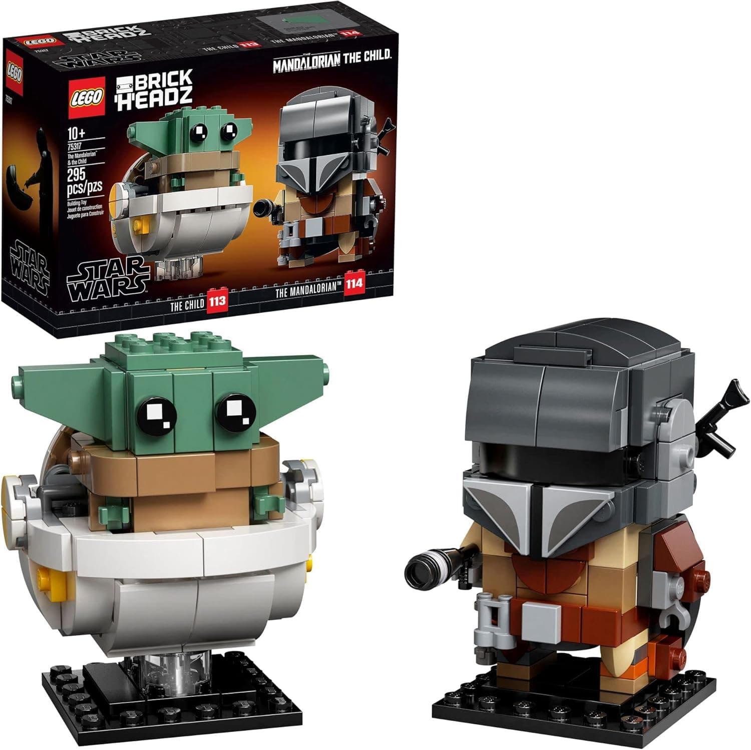 Collectible LEGO BrickHeadz Star Wars Mandalorian & 'Baby Yoda' Set