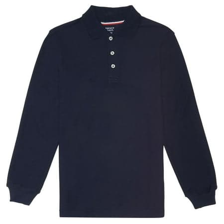 French Toast Boys School Uniform Long Sleeve Pique Polo Shirt, Sizes 4-20