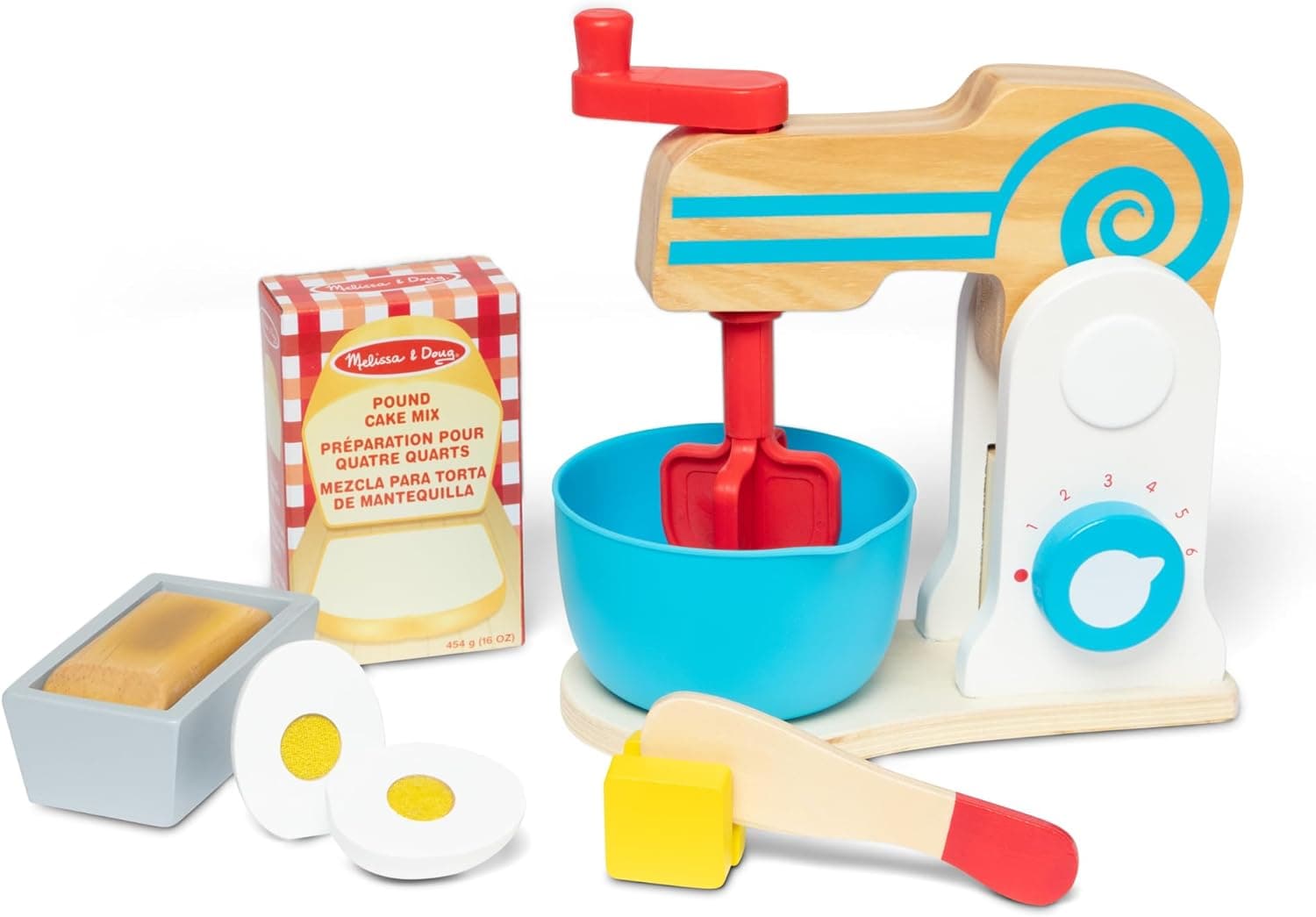 Melissa & Doug Wooden Play Cake Mixer Set - 11 Pieces