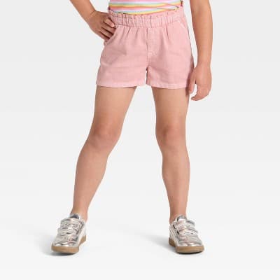 Toddler Girls' Woven Shorts - Cat & Jack™ Light Mauve 12M