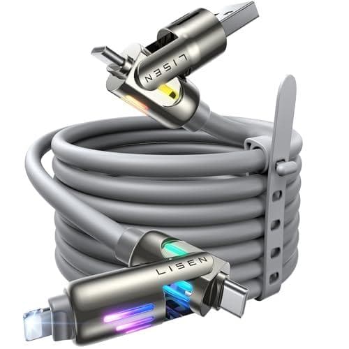 High-Speed 4-in-1 USB-C Cable - Lightning, Micro, Type-C Charging