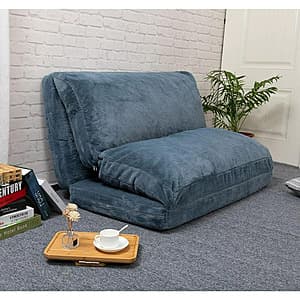 Trule Giant Bean Bag Comfy Lazy Sofa/ Lounge Chair (Faux Fur Dark Blue) $80 + Free S/H