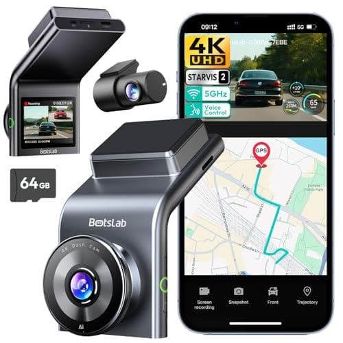 Dual Dash Cam: 4K Front, 1080p Rear for Enhanced Safety
