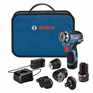 Reconditioned Bosch 12V Flexiclick 5-in-1 Drill/Driver System Kit