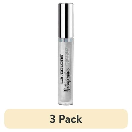 (3 pack) L.A. COLORS Moisturizing High Shine Holographic Shimmer Lip-gloss, Diamond, 0.14 fl oz