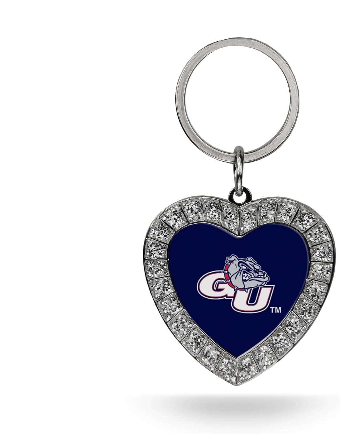 Gonzaga Bulldogs NCAA Rhinestone Heart Keychain