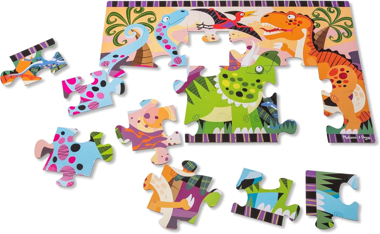 Massive Melissa & Doug Dinosaur Puzzle - 24 Pieces, 2x3 Feet