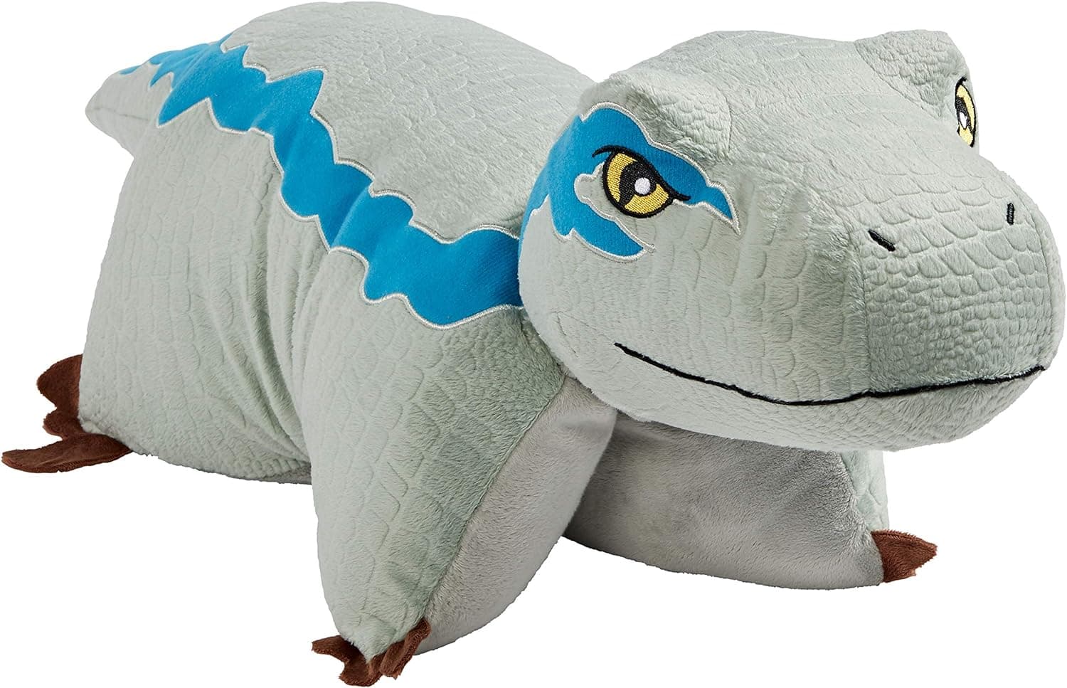 Jurassic World Dinosaur Plush Toy: Pillow Pets 16" Blue Velociraptor