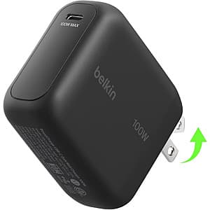 Belkin 100W USB-C GaN Charger with 5-ft Cable for $25.50