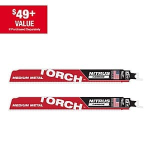 2-Pack Milwaukee Reciprocating Saw Blades with Nitrus Carbide Teeth