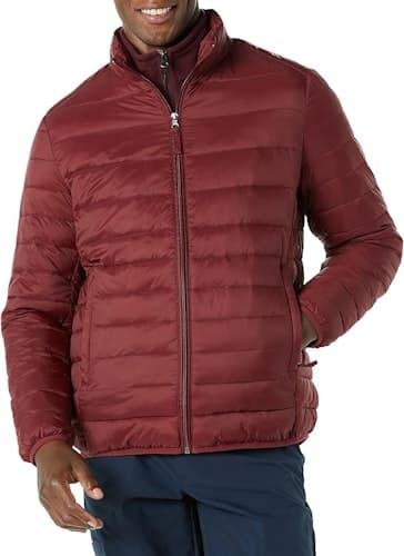 Amazon Essentials Men's Packable Lightweight Water-Resistant Puffer Jacket (L only) - 38% Off
