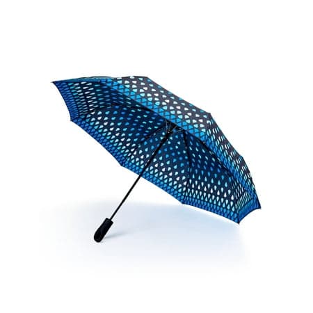 Misty Harbor 42" Automatic Open Rain Umbrella Raindrop Print