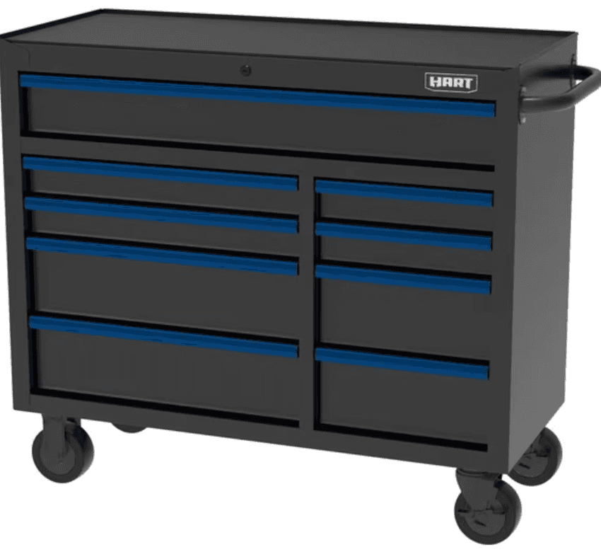 HART 42-Inch 9-Drawer Heavy-Duty Rolling Tool Cabinet