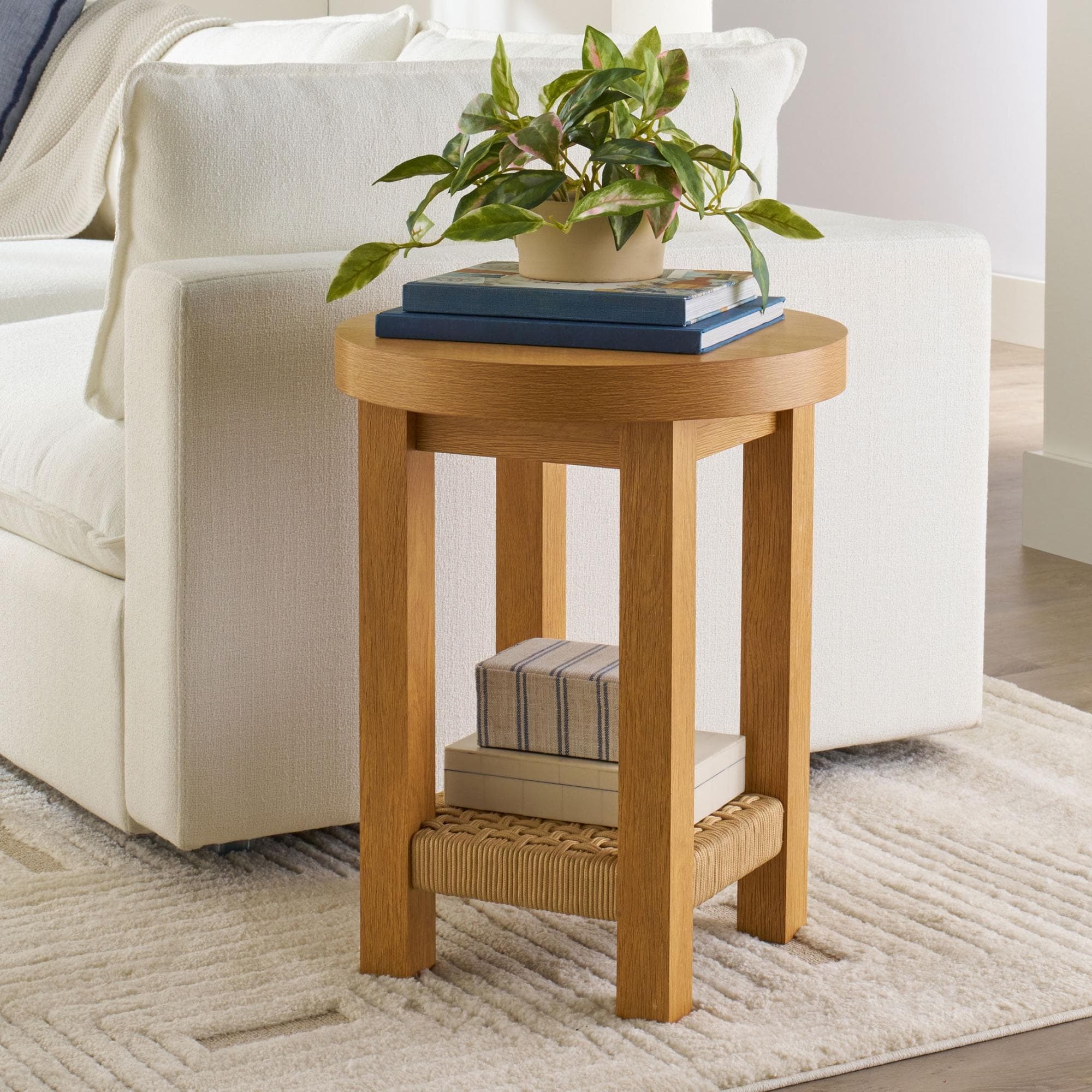 Elevate Your Living Room with the 70% Off Better Homes & Gardens Vista Woven Coastal End Table