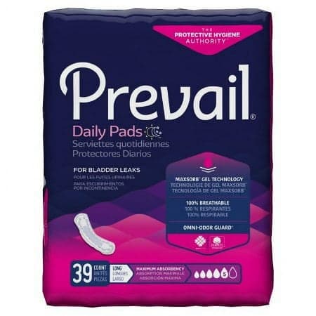 Prevail Daily Incontinent Pad 13" L Long Length PV-915/1, Maximum, 39 Ct