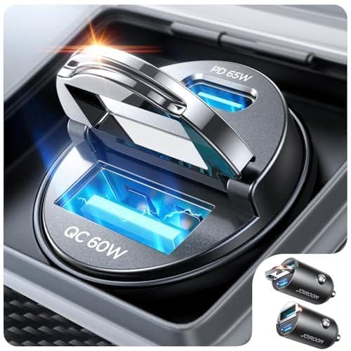 54% Off 2-Pack JOYROOM 125W Dual-Port USB-C Car Charger with Pull Ring