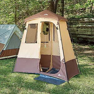 Ozark Trail 2-Room Shower & Utility Tent Combo with 5-Gallon Water Container